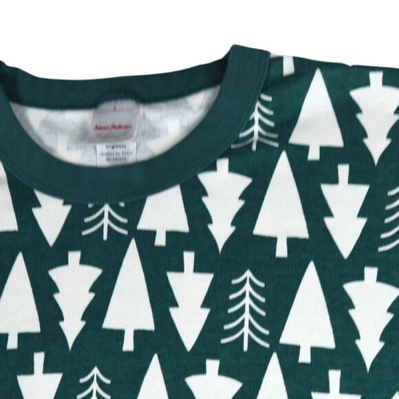 Hanna Andersson Adult Green & Ivory Trees Christmas Pajamas L Top EUC - Picture 6 of 7